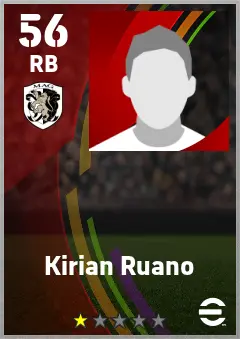 Kirian Ruano eFootball 2026 player card — 56 OVR RB