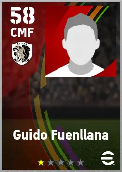 Guido Fuenllana eFootball 2026 player card — 58 OVR CMF