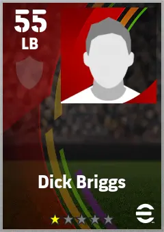 Dick Briggs eFootball 2026 player card — 55 OVR LB