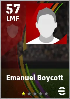 Emanuel Boycott eFootball 2026 player card — 57 OVR LMF