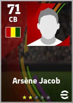 Arsene Jacob eFootball 2026 player card — 71 OVR CB