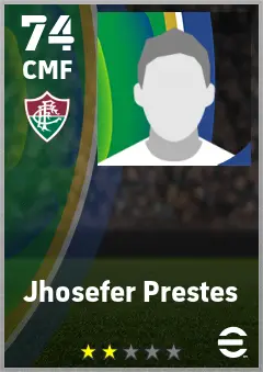 Jhosefer Prestes eFootball 2026 player card — 74 OVR CMF