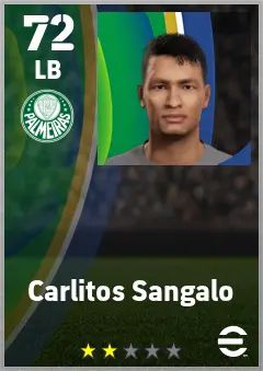 Carlitos Sangalo eFootball 2026 player card — 72 OVR LB