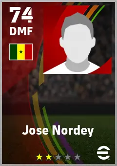 Jose Nordey eFootball 2026 player card — 72 OVR DMF