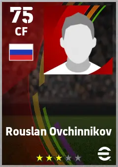 Rouslan Ovchinnikov eFootball 2026 player card — 75 OVR CF