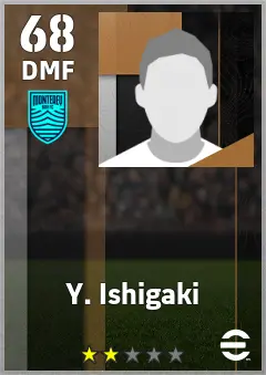 Yakumo Ishigaki eFootball 2026 player card — 68 OVR DMF