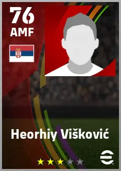 Heorhiy Viskovic eFootball 2026 player card — 76 OVR AMF