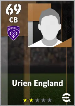 Urien England eFootball 2026 player card — 69 OVR CB