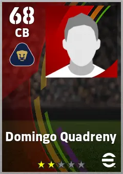Domingo Quadreny eFootball 2026 player card — 68 OVR CB
