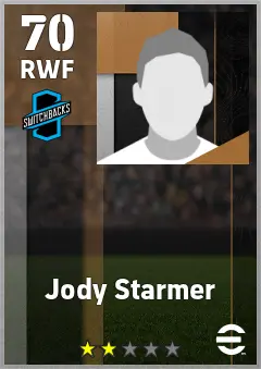 Jody Starmer eFootball 2026 player card — 70 OVR RWF