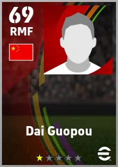 Dai Guopou eFootball 2026 player card — 69 OVR RMF