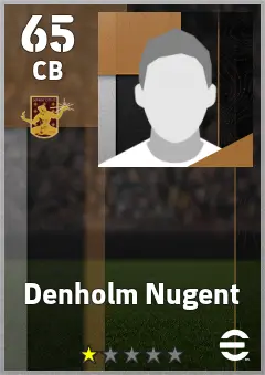 Denholm Nugent eFootball 2026 player card — 65 OVR CB