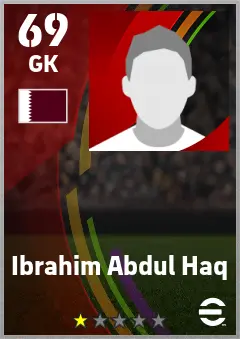 Ibrahim Abdul Haq eFootball 2026 player card — 69 OVR GK
