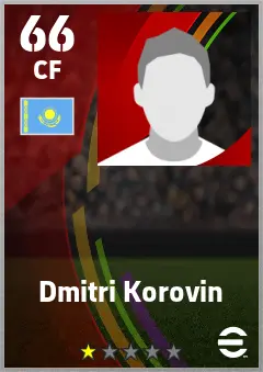 Dmitri Korovin eFootball 2026 player card — 66 OVR CF