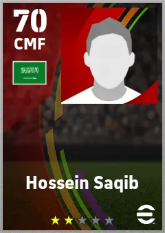 Hossein Saqib eFootball 2026 player card — 70 OVR CMF