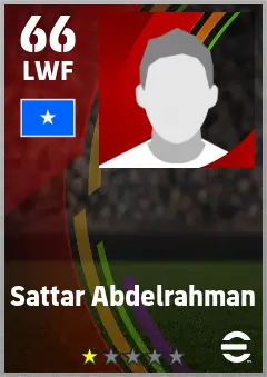 Sattar Abdelrahman eFootball 2026 player card — 66 OVR LWF