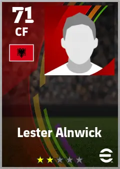 Lester Alnwick eFootball 2026 player card — 71 OVR CF