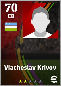 Viacheslav Krivov eFootball 2026 player card — 70 OVR CB