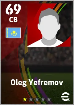 Oleg Yefremov eFootball 2026 player card — 69 OVR CB
