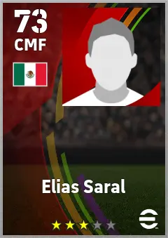 Elias Saral eFootball 2026 player card — 73 OVR CMF