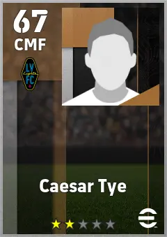 Caesar Tye eFootball 2026 player card — 67 OVR CMF