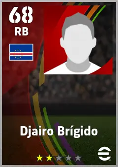 Djairo Brigido eFootball 2026 player card — 68 OVR RB