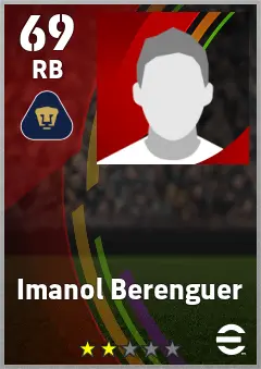Imanol Berenguer eFootball 2026 player card — 69 OVR RB