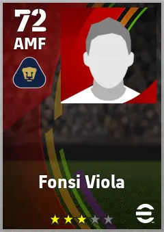 Fonsi Viola eFootball 2026 player card — 72 OVR AMF