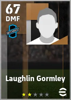 Laughlin Gormley eFootball 2026 player card — 67 OVR DMF