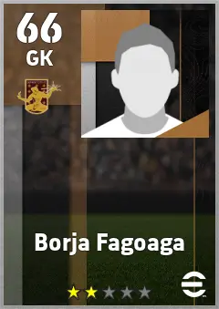 Borja Fagoaga eFootball 2026 player card — 66 OVR GK