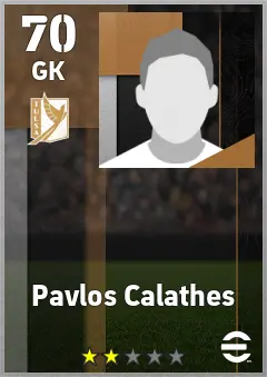 Pavlos Calathes eFootball 2026 player card — 70 OVR GK