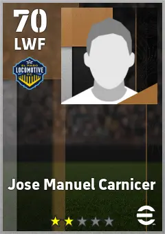Jose Manuel Carnicer eFootball 2026 player card — 70 OVR LWF