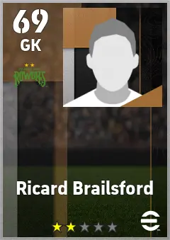 Ricard Brailsford eFootball 2026 player card — 69 OVR GK