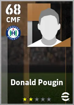 Donald Pougin eFootball 2026 player card — 68 OVR CMF