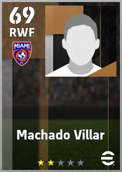 Machado Villar eFootball 2026 player card — 69 OVR RWF