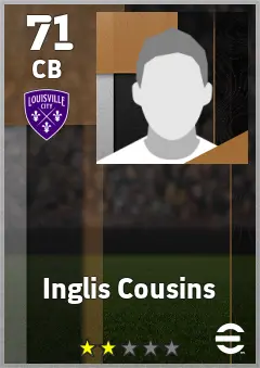 Inglis Cousins eFootball 2026 player card — 71 OVR CB