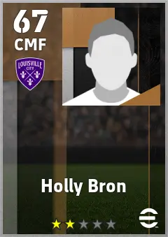 Holly Bron eFootball 2026 player card — 67 OVR CMF
