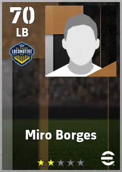 Miro Borges eFootball 2026 player card — 70 OVR LB