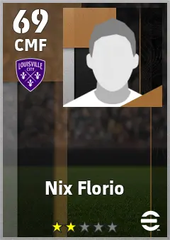 Nix Florio eFootball 2026 player card — 69 OVR CMF