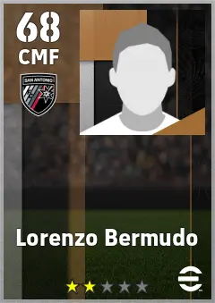 Lorenzo Bermudo eFootball 2026 player card — 68 OVR CMF
