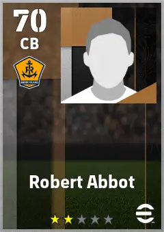 Robert Abbot eFootball 2026 player card — 70 OVR CB
