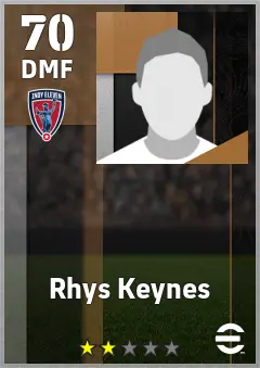 Rhys Keynes eFootball 2026 player card — 70 OVR DMF