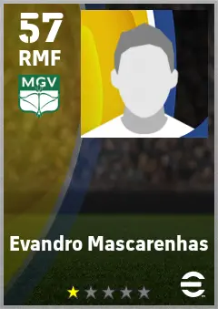Evandro Mascarenhas eFootball 2026 player card — 57 OVR RMF