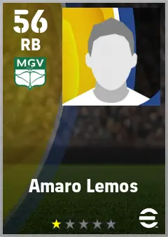 Amaro Lemos eFootball 2026 player card — 56 OVR RB