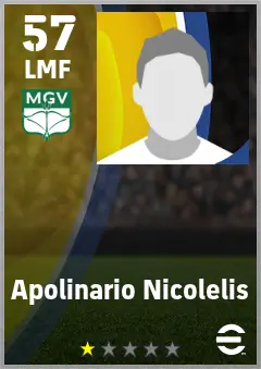 Apolinario Nicolelis eFootball 2026 player card — 57 OVR LMF