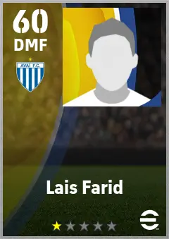 Lais Farid eFootball 2026 player card — 60 OVR DMF