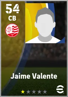Jaime Valente eFootball 2026 player card — 54 OVR CB