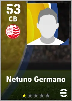 Netuno Germano eFootball 2026 player card — 53 OVR CB