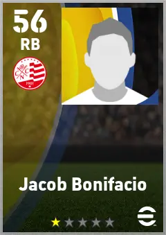 Jacob Bonifacio eFootball 2026 player card — 56 OVR RB