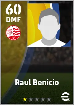 Raul Benicio eFootball 2026 player card — 60 OVR DMF